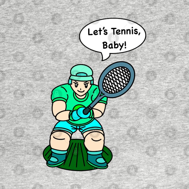 Let's tennis, Baby! green by Andrew Hau